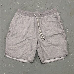 Vuori Light Gray Athletic Drawstring Shorts